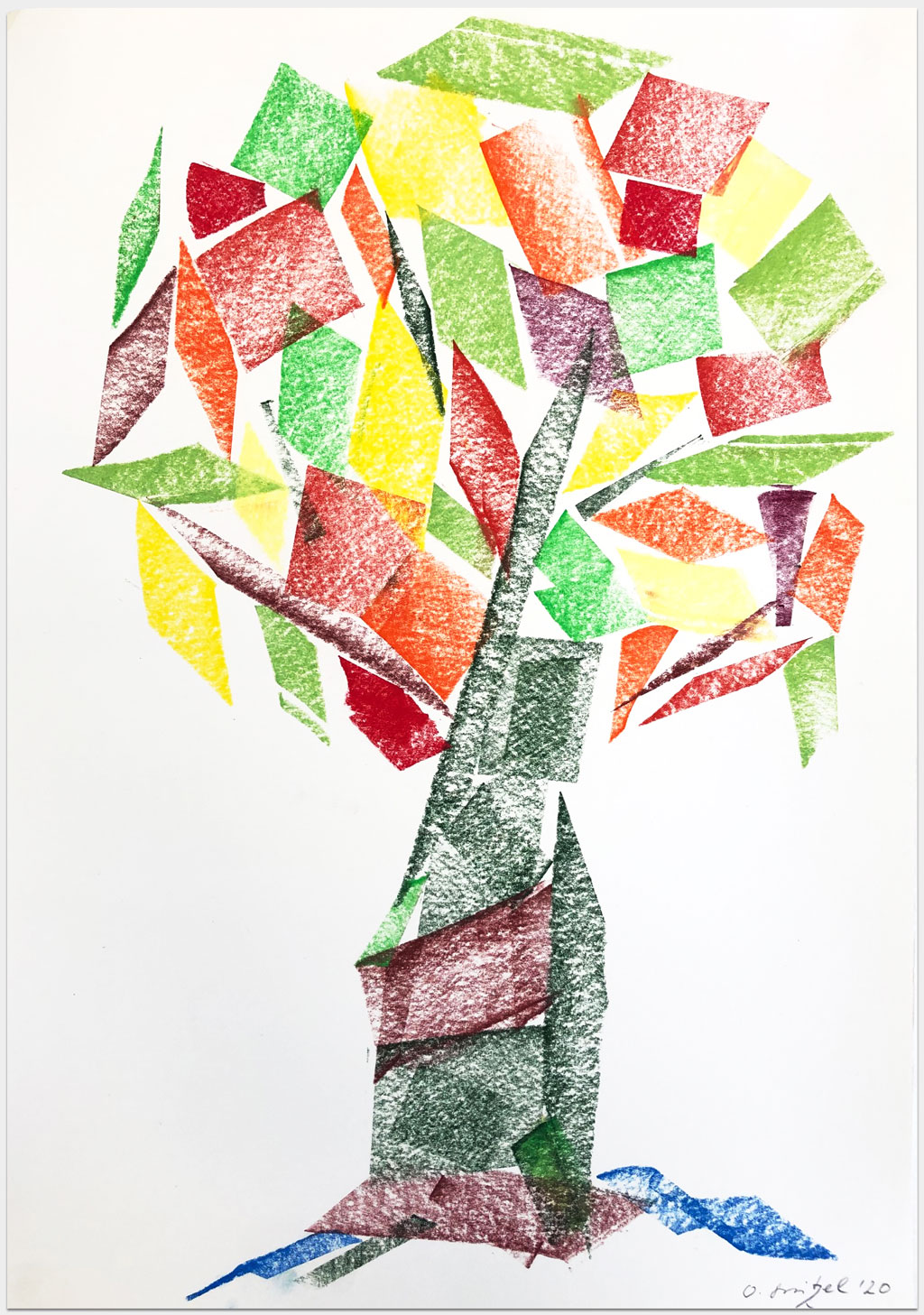 Stritzel Oliver, Schauspieler, „Ohne Titel“, 42x30 cm, Pastell auf Papier, handsigniert
